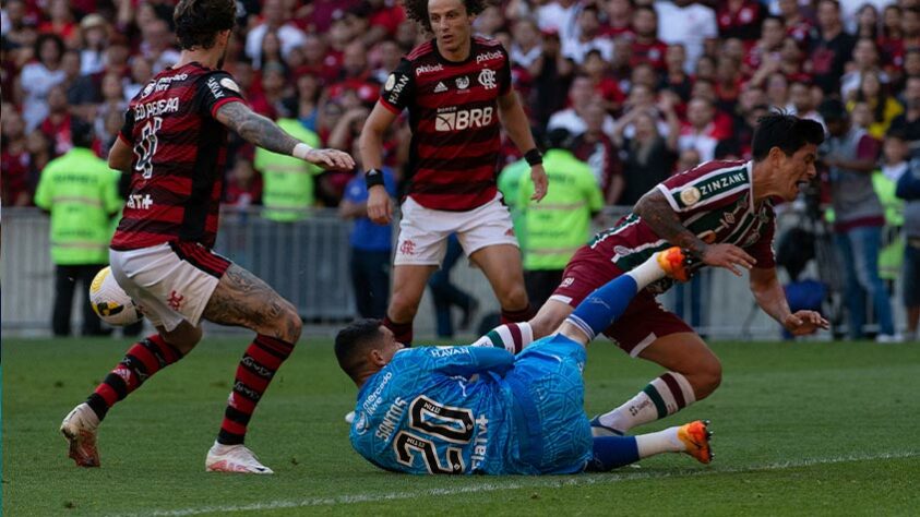 O Flamengo perdeu para o Fluminense por 2 a 1, no Maracanã, e ficou em situação bastante complicada na luta pelo título brasileiro. O duelo ficou marcado por polêmicas de arbitragem e expulsões. Everton Ribeiro foi o destaque rubro-negro. Veja as notas! (por: Guilherme Xavier)