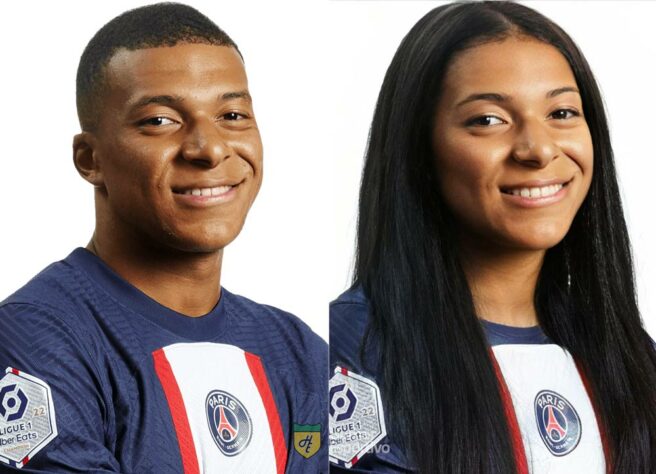 Versão feminina dos jogadores de futebol: Mbappé.