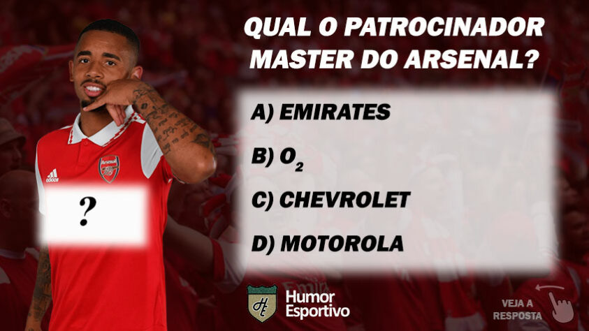 Qual o patrocinador master do Arsenal?