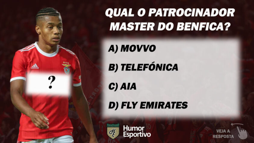 Qual o patrocinador master do Benfica?