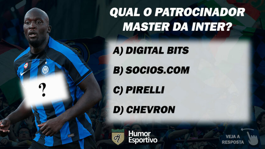 Qual o patrocinador master da Internazionale de Milão?