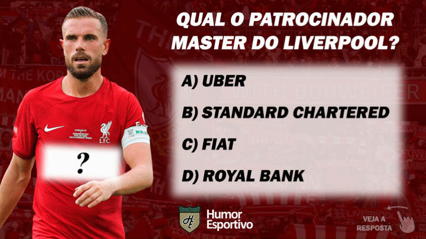 Qual o patrocinador master do Liverpool?