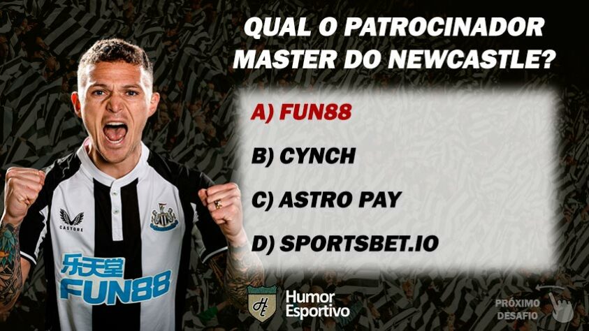 O site de apostas chinês Fun88 segue como patrocinador master do Newcastle.