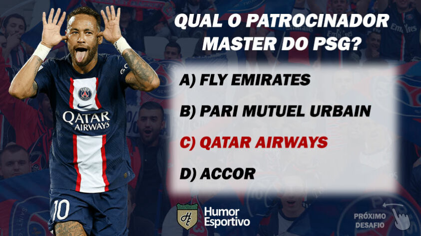 A Qatar Airways é a nova patrocinadora master do PSG. A empresa aérea substituiu a Accor, rede hoteleira que patrocinava o clube francês na última temporada. 