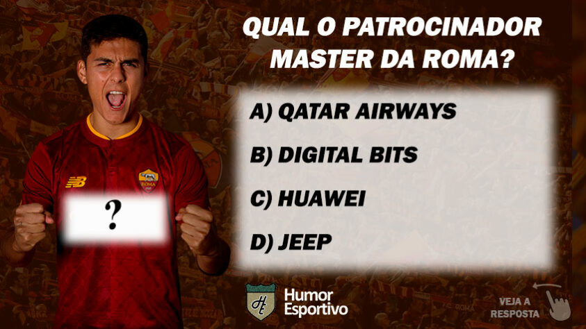 Qual o patrocinador master da Roma?