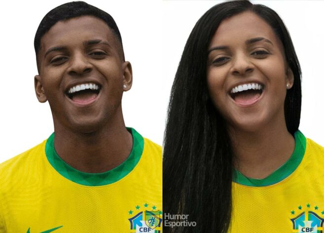 Versão feminina dos jogadores de futebol: Rodrygo.