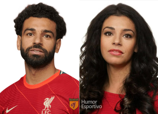 Versão feminina dos jogadores de futebol: Salah.