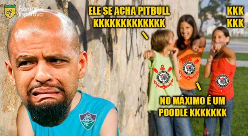 Jogador entrou no segundo tempo e acabou marcando contra o último gol da vitória do Timão por 3 a 0 sobre o time carioca. Nas redes sociais, não faltaram provocações ironizando o apelido de "pitbull" de Felipe Melo, mas Germán Cano e Fernando Diniz também não escaparam dos memes. Confira! (Por Humor Esportivo)