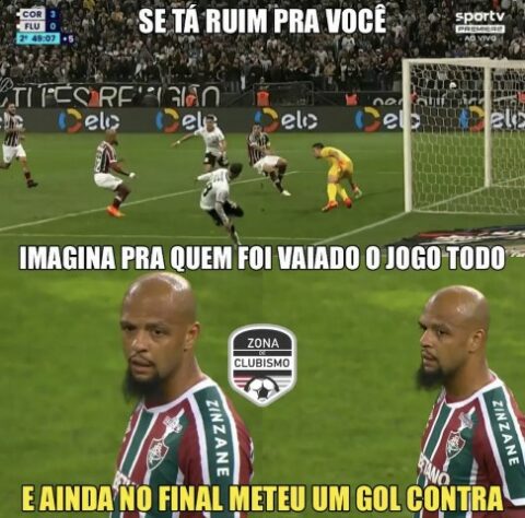 Copa do Brasil: Fluminense é eliminado pelo Corinthians e torcedores fazem memes com Felipe Melo, Diniz e Germán Cano.