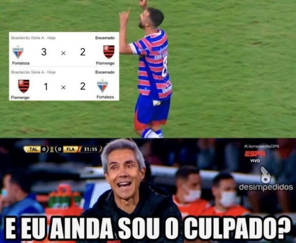 Brasileirão: os melhores memes de Fortaleza 3 x 2 Flamengo.