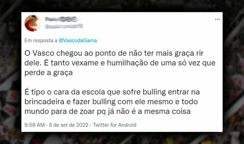 Torcedores foram ao post oficial de anúncio do novo treinador do Vasco e fizeram comentários.