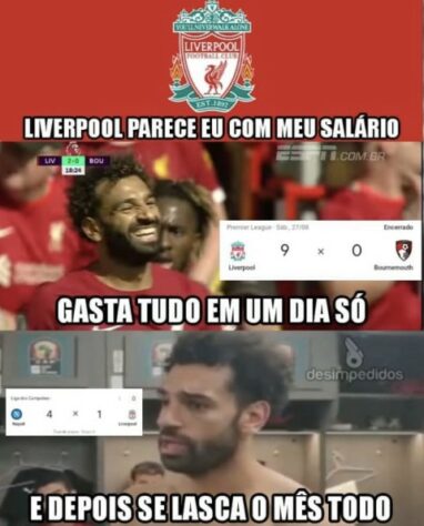 Champions League: os melhores memes de Napoli 4 x 1 Liverpool