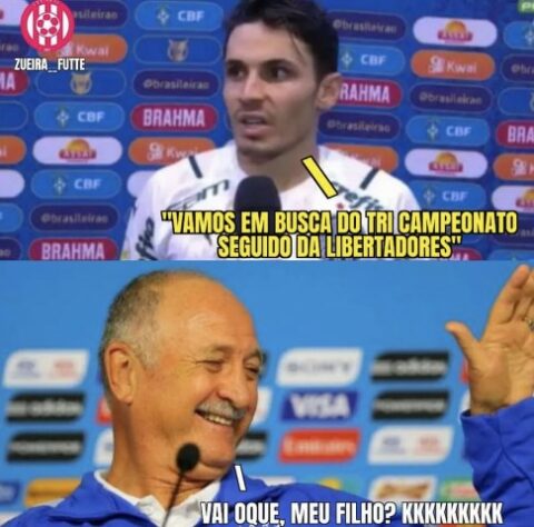 Palmeiras sem Mundial, Felipão herói e Pablo iluminado: rivais fazem memes com queda do Verdão na Libertadores.