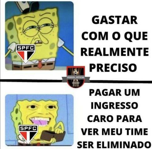 Zoeira liberada! Torcedores fazem memes com provocações ao São Paulo após eliminação para o Flamengo.