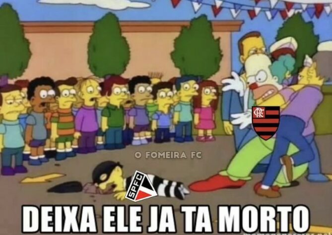 Zoeira liberada! Torcedores fazem memes com provocações ao São Paulo após eliminação para o Flamengo.