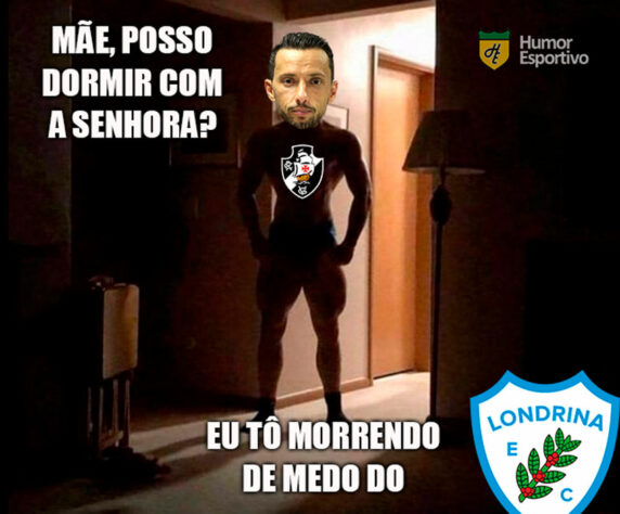 Olha o Londrina chegando! Ameaça de permanência do Vasco na Série B rende memes dos rivais.