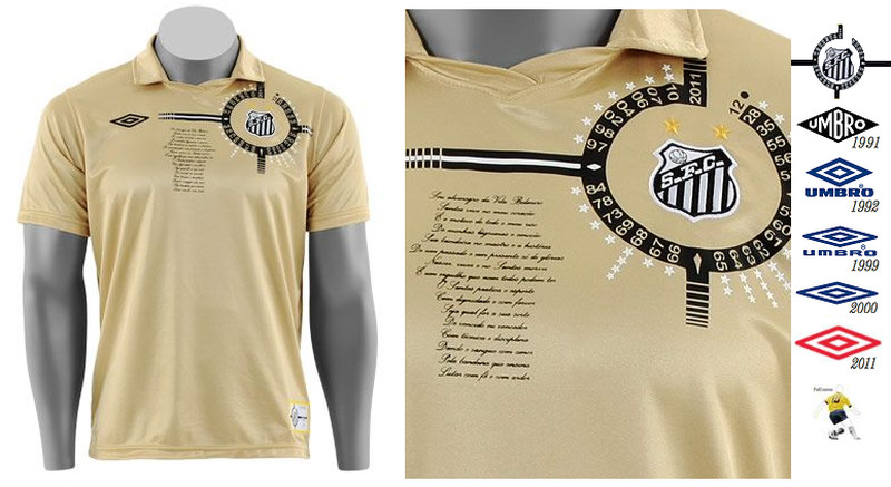 Ano: 2011 - Fornecedora esportiva: Umbro - Cor: dourado  /  *Camisa comemorativa ao invés da camisa 3