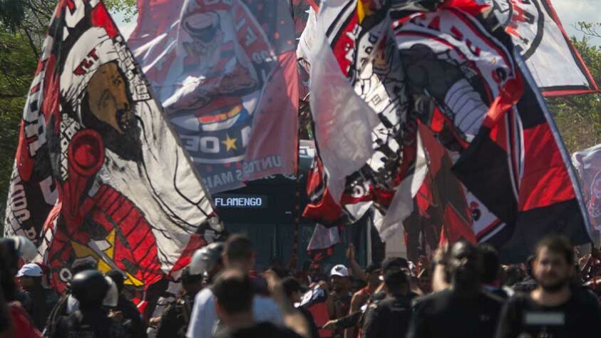 Torcida do Flamengo fez festa no AeroFla.