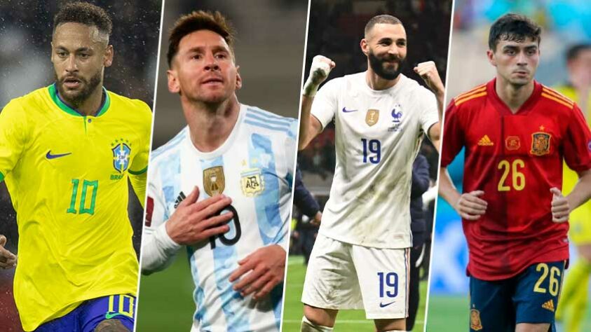  A Copa do Mundo Qatar 2022 está cada vez mais próxima. Daqui a 20 dias, será iniciado o maior torneio esportivo do planeta. Enquanto a competição não começa, os torcedores criam expectativas em torno das equipes que podem ser campeãs. Confira a opinião de jornalistas da redação do LANCE! sobre quais seleções são favoritas na Copa do Mundo: