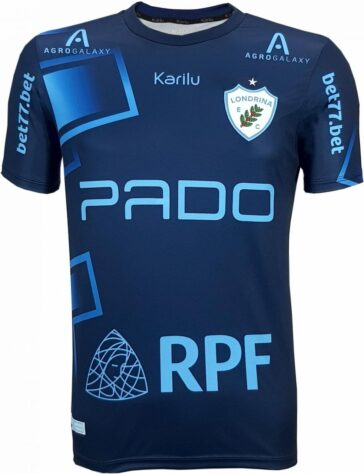 Terceira camisa do Londrina / Fornecedora de material esportivo: Karilu