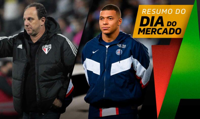 Ceni pediu para deixar o São Paulo, Mbappé quer sair do PSG... tudo isso e muito mais no resumo do Dia do Mercado desta terça-feira (12)!