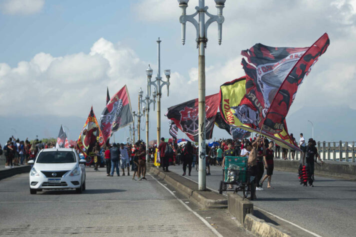 Torcida do Flamengo fez festa no AeroFla.