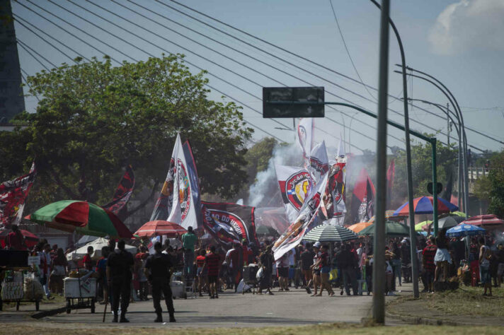 Torcida do Flamengo fez festa no AeroFla.