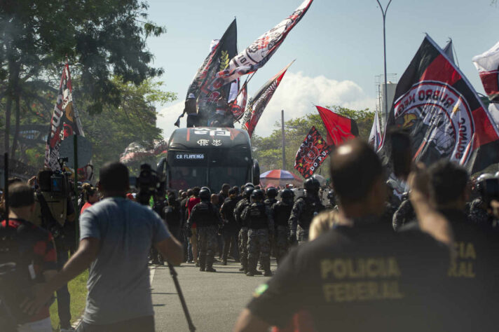 Torcida do Flamengo fez festa no AeroFla.