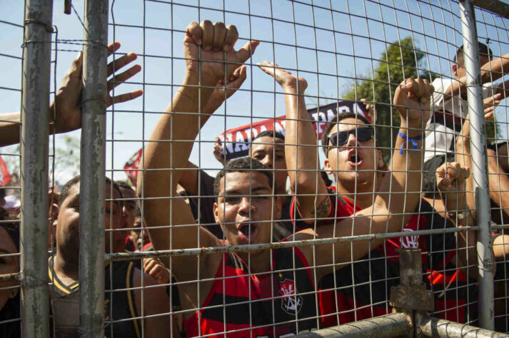 Torcida do Flamengo fez festa no AeroFla.