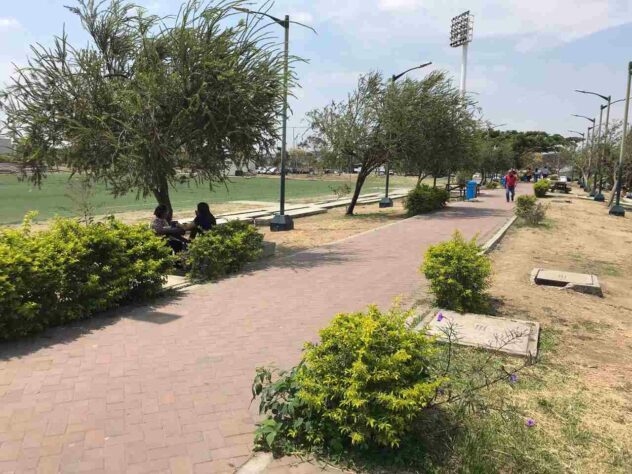 O complexo do estádio possui espaço de lazer e práticas esportivas.