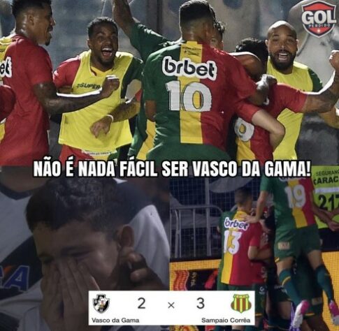 Vasco sofre com memes após derrota para o Sampaio Corrêa, em São Januário