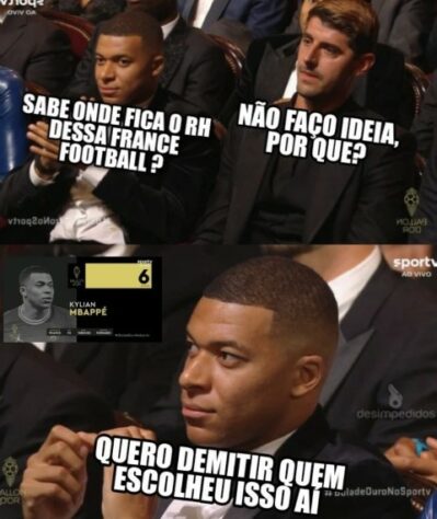 Redes sociais bombam com memes durante cerimônia de entrega da Bola de Ouro.