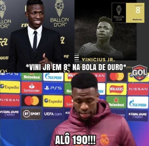 Redes sociais bombam com memes durante cerimônia de entrega da Bola de Ouro.