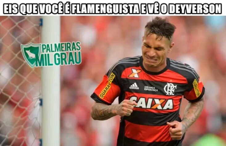 Hora de recordar: Deyverson tem histórico de memes com provocações ao Flamengo.