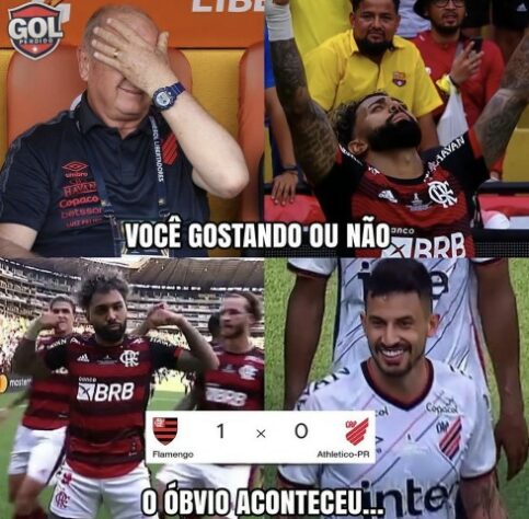 Rubro-negros enchem as redes sociais com memes após Flamengo vencer o Athletico Paranaense com gol de Gabigol e ser campeão da Libertadores da América.