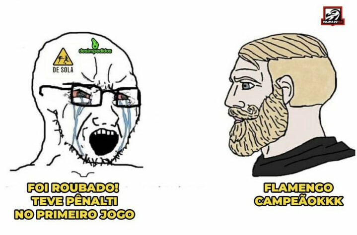 Zoeiras com Corinthians, Rodinei sendo herói e brincadeiras com Pedro: os memes do título da Copa do Brasil do Flamengo.