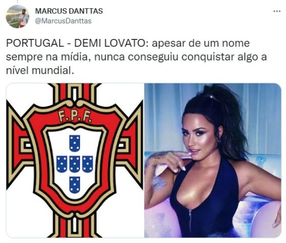 Seleções da Copa do Mundo x cantoras pop: Portugal seria a Demi Lovato.