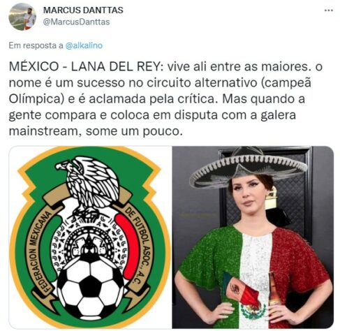 Seleções da Copa do Mundo x cantoras pop: o México seria a Lana Del Rey