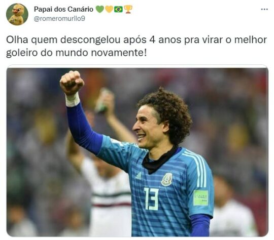 Copa do Mundo - Guillermo Ochoa, goleiro do México, ganha memes após defender pênalti de Robert Lewandowski, da Polônia.