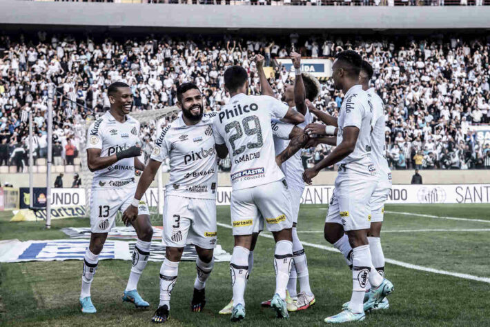 6º - Santos - Valor do elenco: 82,05 milhões de euros (aproximadamente R$ 457,1 milhões) - Número de jogadores no plantel: 39 atletas