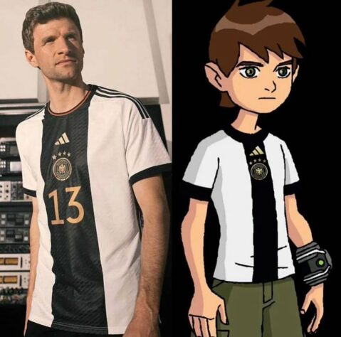 No jogo seguinte, a camisa da Alemanha chamou a atenção. Muitos torcedores compararam o uniforme ao do Ben 10.