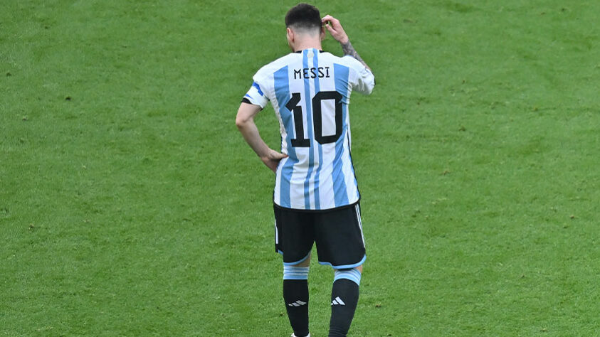 Messi desolado após o fim do jogo.