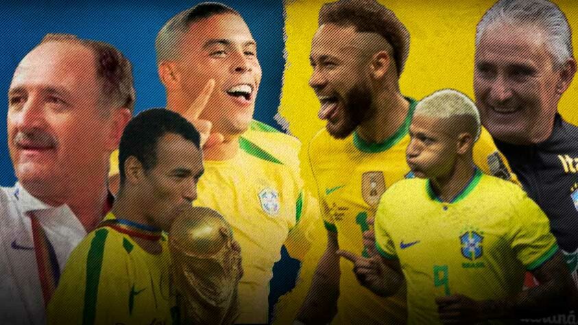  O Brasil já tem definidos os jogadores que vão representar o país na Copa do Mundo Qatar 2022. Como de costume, é levantada a discussão de qual é equipe é melhor: a atual ou a que foi campeã do mundo em 2002. Por isso, jornalistas da redação do LANCE! votaram entre atletas da Seleção pentacampeã e da que lutará pelo hexa. Confira: