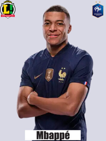 MBAPPÉ - 9,5 - Suou um bocado, mas quando se desvencilhou da marcação honrou a camisa 10 da França. Converteu com segurança os pênaltis, balançou a rede com categoria e foi incansável na luta por levar os franceses ao título.