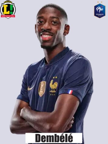 Ousmane Dembélé - 7,5 - Mostrou agilidade e habilidade pelo lado direito. Colocou a bola na cabeça de Mbappé no gol do camisa 10.