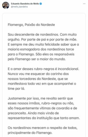 Dentro do Flamengo, os ataques de Angela também causaram incomodo. Eduardo Bandeira de Mello, ex-presidente do clube, se manifestou no Twitter: "Os nordestinos merecem o respeito de todos, principalmente do Flamengo".