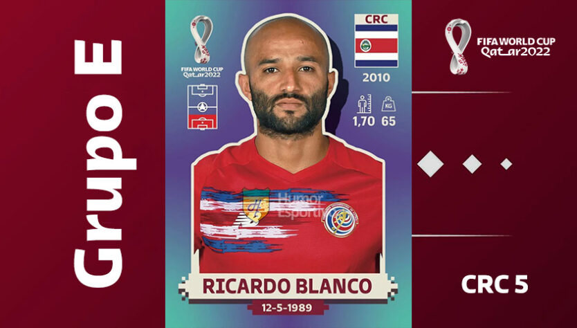 Grupo E - Seleção da Costa Rica: Ricardo Blanco (CRC 5)