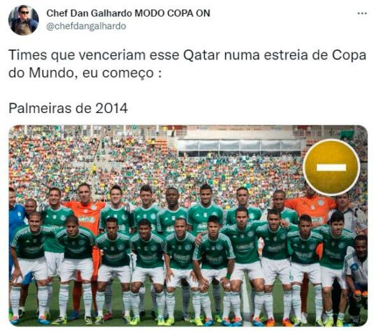 Memes da Copa do Mundo - Baixa qualidade da seleção do Qatar virou motivo para piadas.