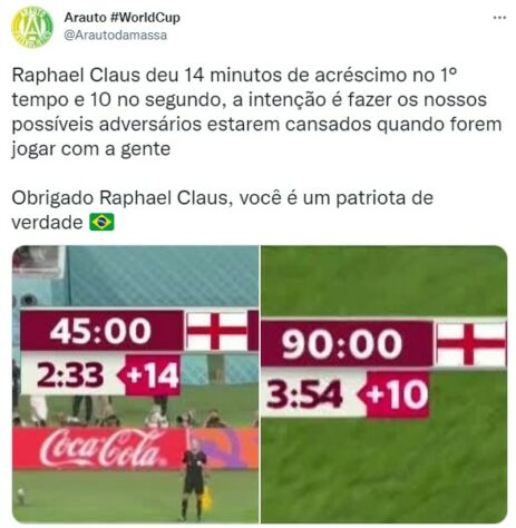 Raphael Claus não foi um mero coadjuvante no jogo. Devido a paralisações, ele deu 14 minutos de acréscimos no primeiro tempo e 10 minutos no segundo.