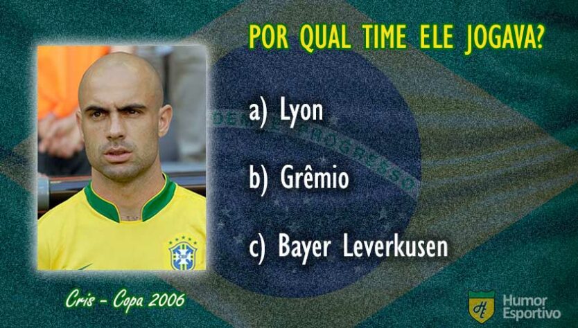 Qual clube o zagueiro Cris defendia quando foi convocado para a Copa do Mundo 2006?